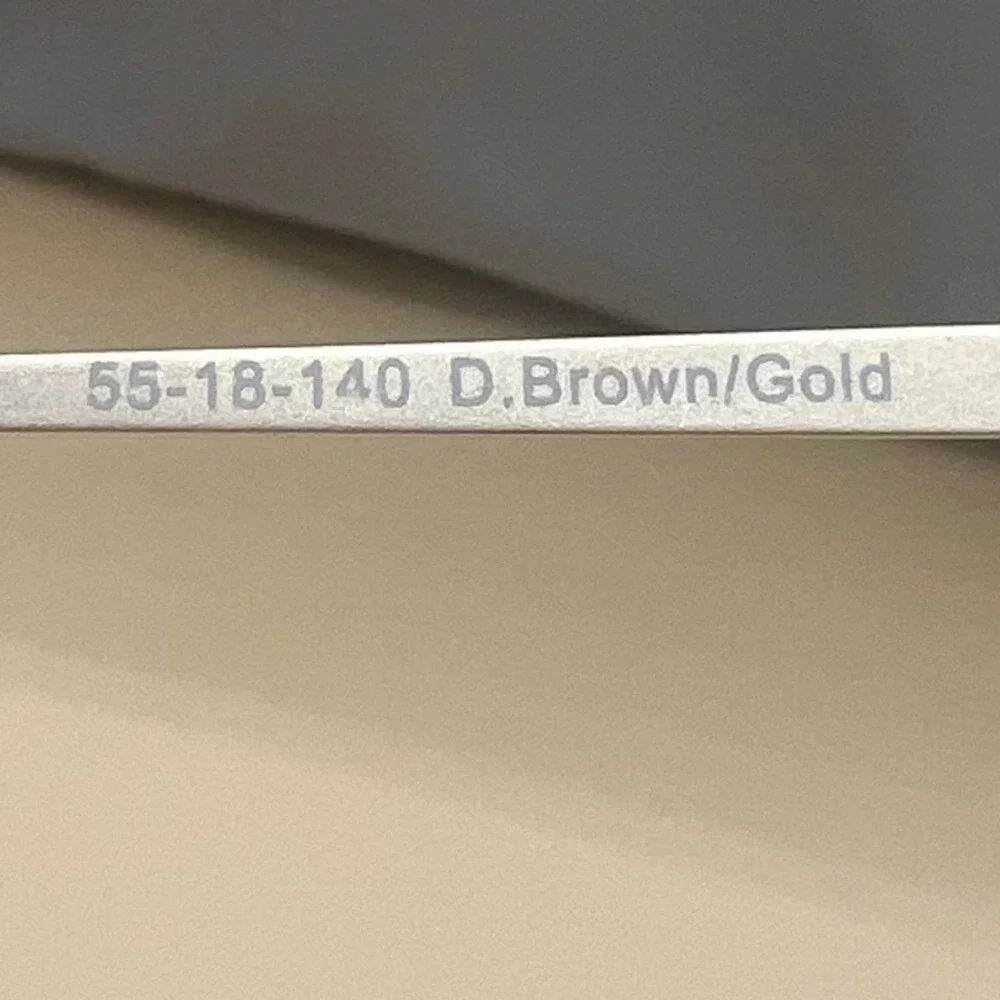 Jubilee Gold Brown Oval Eyeglass Frames 55-18-140 Metal Engraved Temples